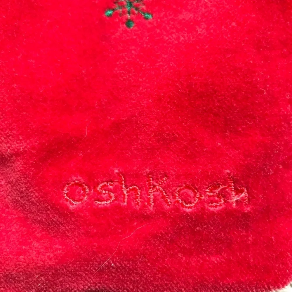 Vintage OshKosh B’gosh Red Velour Snowflake Jumper